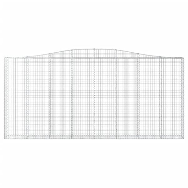 vidaXL Obokane gabion ko&scaron;are 3 kosi 400x30x180/200 cm pocinkano železo