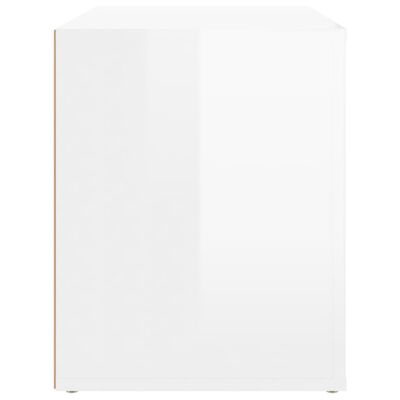 vidaXL Nočna omarica visok sijaj bela 60x36x45 cm inženirski les