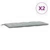 vidaXL Blazina za vrtno klop 2 kos melanž sv. siva 120x50x7 cm blago