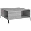 vidaXL Klubska mizica siva sonoma 80x80x36,5 cm inženirski les