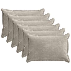 vidaXL Prevleka za blazino 6 pcs HOUTEN Svetlo siva 40 x 60 cm