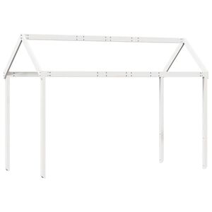 vidaXL Streha za otro&scaron;ko posteljo bela 217x95,5x159 cm trdna borovina