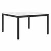 vidaXL Klubska miza Bela 80 x 80 x 45 cm Masivno borovo les