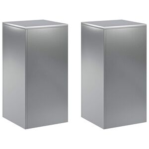 vidaXL Stojalo za rastline 2 pcs Srebrna 30 x 30 x 60 cm