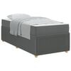 vidaXL Konstrukcija postelje z vzmetnico Temno siva 90 x 200 cm blago