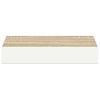 vidaXL Stenske police 4 kosi barva hrasta in bela 23x23,5x3,8 cm MDF