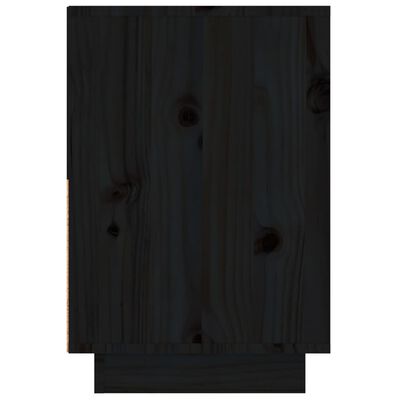 vidaXL Nočna omarica 2 kosa črna 60x34x51 cm trdna borovina