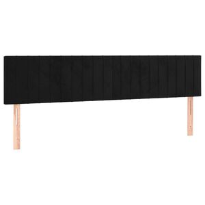 vidaXL Posteljno vzglavje črna 160x5x78/88 cm žamet