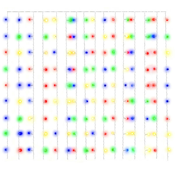 vidaXL LED svetlobna zavesa 3x3 m 300 LED lučk barvna 8 funkcij