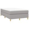 vidaXL Box spring postelja z vzmetnico svetlo siva 120x190 cm blago