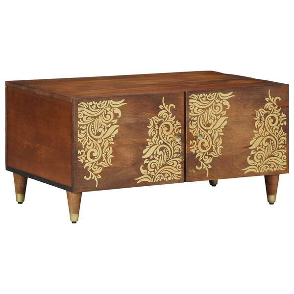 vidaXL Klubska miza Medeno rjava 80 x 50 x 40 cm Masiven les manga