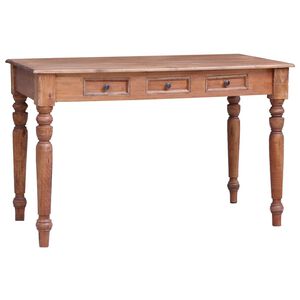 vidaXL Pisalna miza s predali 117x57x75 cm trden mahagonij