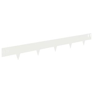 vidaXL Robovi trave 10 kos 100 x 12 cm Jeklo Bela