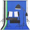 vidaXL Komplet za foto studio z lučmi in ozadjem