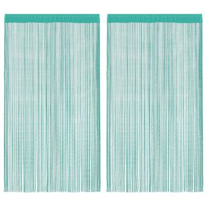 vidaXL Vrvne zavese 2 kosa turkizne 100x250 cm