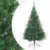 vidaXL Umetna polovična novoletna jelka s stojalom zelena 210 cm PVC