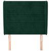 vidaXL Vzglavje z u&scaron;esi temno zeleno 93x23x118/128 cm žamet