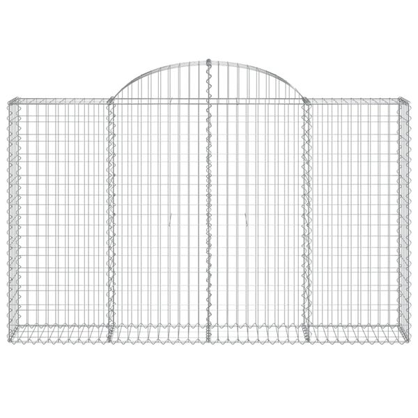 vidaXL Obokana gabionska košara 30 kosov 200x30x120/140 cm železo