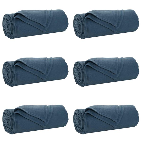 vidaXL Obloge 6 pcs Temno modra 170 x 130 cm Flis