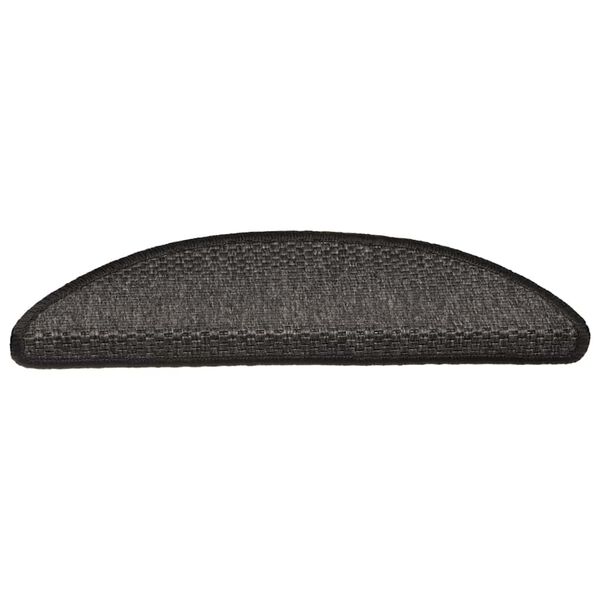 vidaXL Samolepilne preproge za stopnice sisal 30kos 56x17x3cm antracit