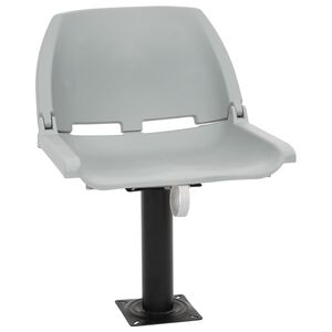 vidaXL Zložljiv sedež za čoln 2 kosa brez blazine siv 48x51x41 cm