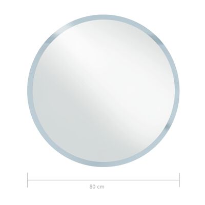vidaXL Kopalniško LED ogledalo 80 cm