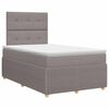 vidaXL Postelja boxspring z vzmetnico Taupe 120 x 190 cm Blago