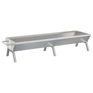 vidaXL Pladenj za žar srebrn 158x42x31 cm nerjaveče jeklo