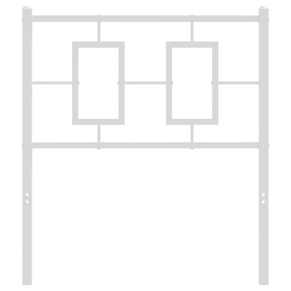 vidaXL Kovinsko vzglavje belo 80 cm