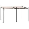 vidaXL Paviljon z zložljivo streho 400x300x233 cm krem