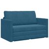 vidaXL Sofa postelja Modra 124 x 71 x 78 cm Žamet