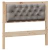 vidaXL Vzglavje Drugo Rjava in taupe 90 cm Trdna borovina