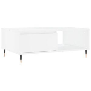 vidaXL Klubska mizica bela 90x60x35 cm inženirski les