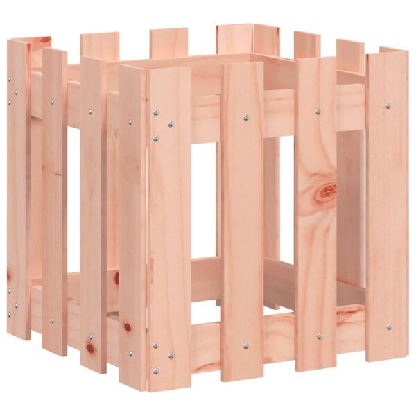 vidaXL Vrtno korito z ograjico 40x40x40 cm trden les douglas