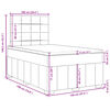 vidaXL Box spring postelja z vzmetnico krem 120x190 cm blago