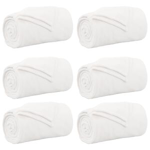 vidaXL Obloge 6 kos Bela 150 x 200 cm 4.68 kg Flis