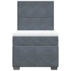 vidaXL Box spring postelja z vzmetnico temno siv 90x190 cm žamet