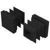 vidaXL Končne kapice 2 kos Črna 15 x 15 x 15 mm PP