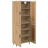 vidaXL Visok predalnik 2 pcs Umetni hrast 69,5 x 34 x 180 cm