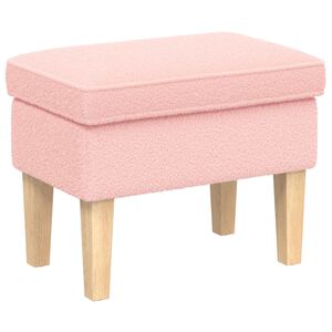 vidaXL Podnožje Roza 55 x 35 x 41 cm Boucl&eacute;