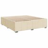 vidaXL Box spring postelja z vzmetnico krem 200x200 cm blago