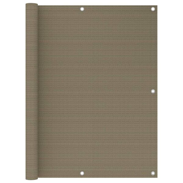 vidaXL Balkonsko platno taupe 120x500 cm HDPE