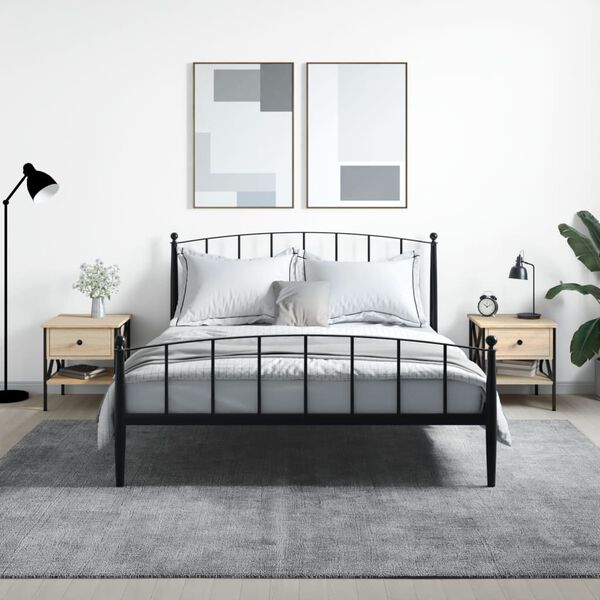 vidaXL Nočna mizica 2 kosa sonoma hrast 40x42x45 cm inženirski les