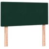 vidaXL Box spring postelja z vzmetnico LED temno zelena 100x220 cm žamet
