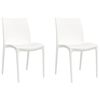 vidaXL Vrtni stol 2 kosa bela 50x46x80 cm polipropilen