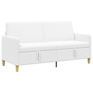 vidaXL Sofa s shrambo Bela 172 x 78 x 87 cm Poliester