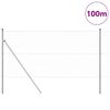 vidaXL Steber ograje. srebrna 100 x 1,2 m (50 mm mreža) Jeklo