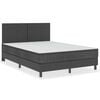 vidaXL Boxspring postelja temno sivo blago 160x200 cm