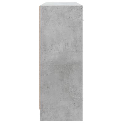 vidaXL Komoda betonsko siva 91x28x75 cm inženirski les