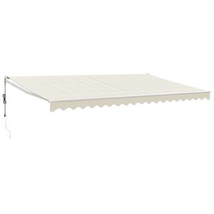 vidaXL Avtomatsko zložljiva tenda krem 5x3 m
